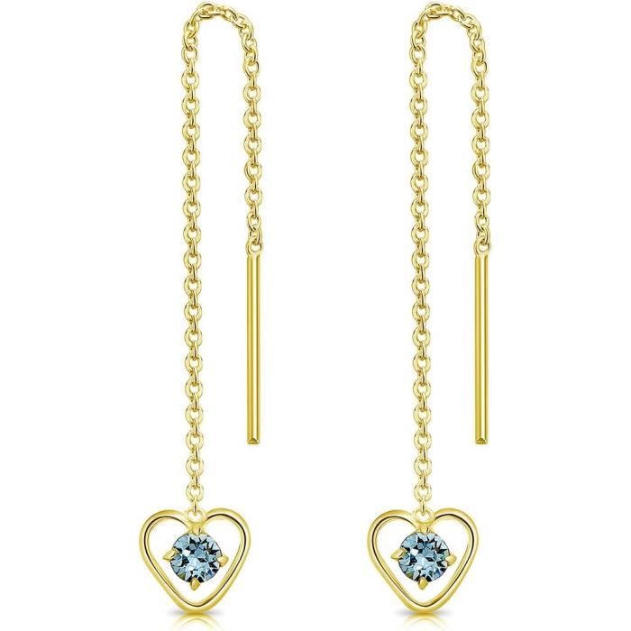 Boucles D'oreilles Pendantes Perles Résine Plaqué Or 18 Carats - Neuf Avec étiquettes