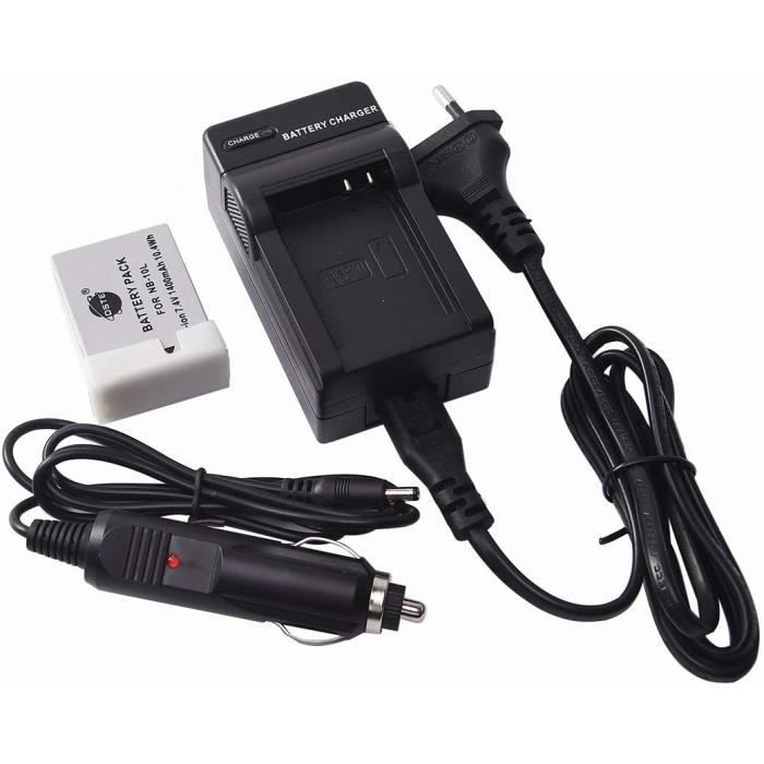 Lot 2 Batteries + Chargeur Secteur + Allume-Cigare DSTE Pour Pentax D-LI109 - Compatible K-R, K-30, K-50, K-500, K-S1, K-S2