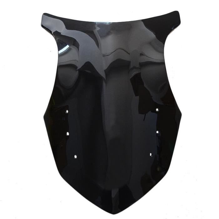 Déflecteur Vent Double Bulle Pour Kawasaki Ninja ZX12R 2000-2001 - En ABS Noir - Protection Contre Insectes Et Débris