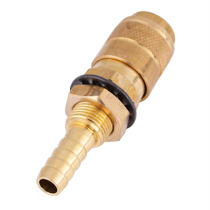 Jeu De Connecteurs Rapides Pour Tuyau Carburant ID6 7.89mm - Mâle Coudé Et Femelle Droit - Mécanisme à Déconnexion Rapide