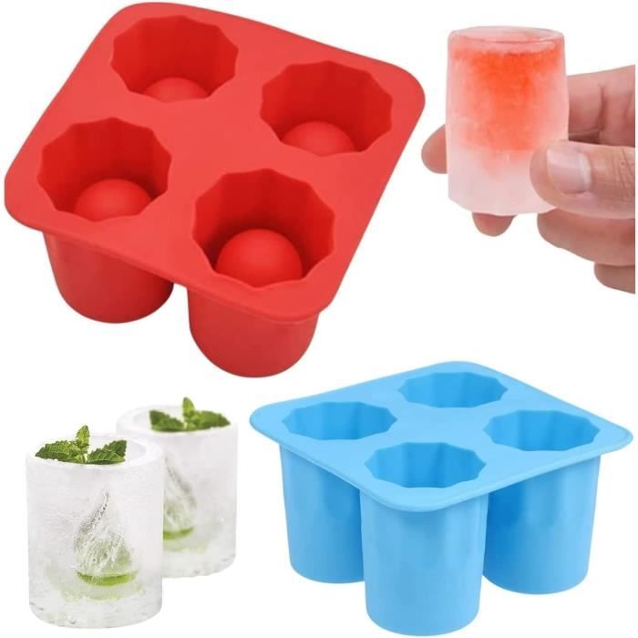 Bac à Glaçons Rond Avec Couvercle - Glaçons Sphériques Parfaits Pour Cocktails Et Whisky