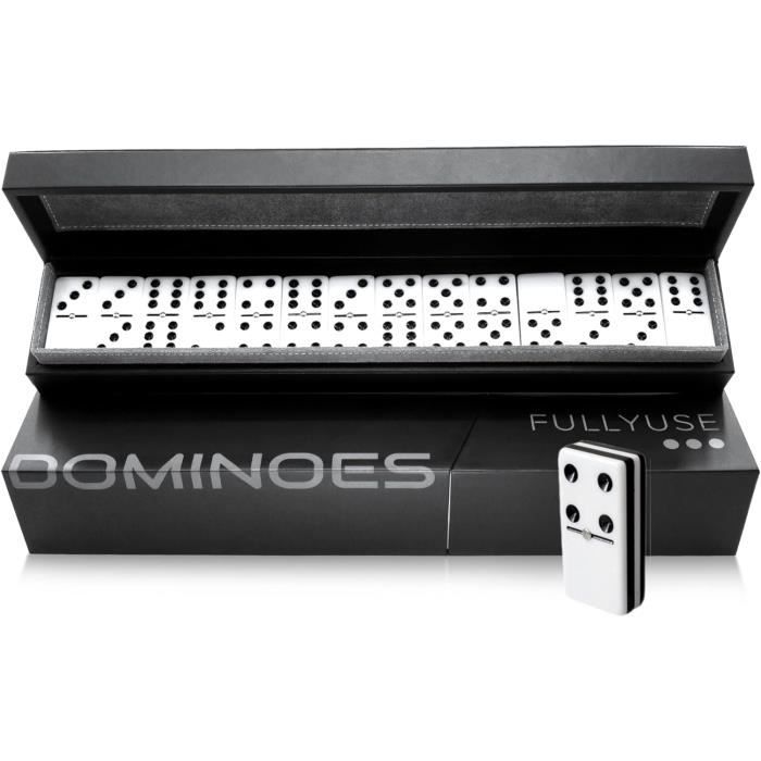 Set de dominos pour adultes – Dominos - Jeux de société classiques - Juegos de Mesa - Dominos double 6 pour jeux de famille pour enfants et adultes - Set de dominos