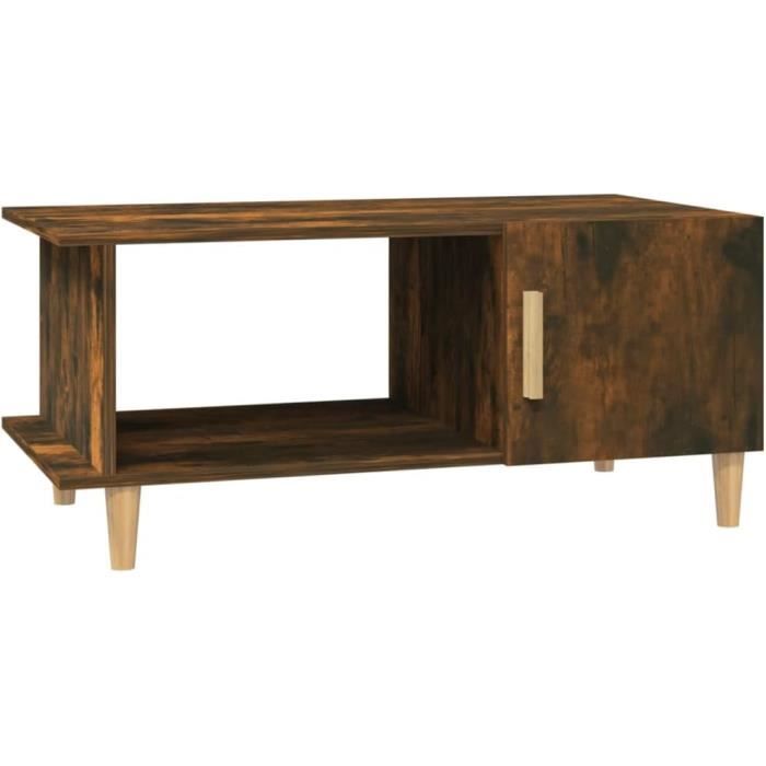 Table Basse VidaXL Chêne Marron 85x55x31cm - Meuble Salon Design, Bois Ingénierie - Idéal Canapé