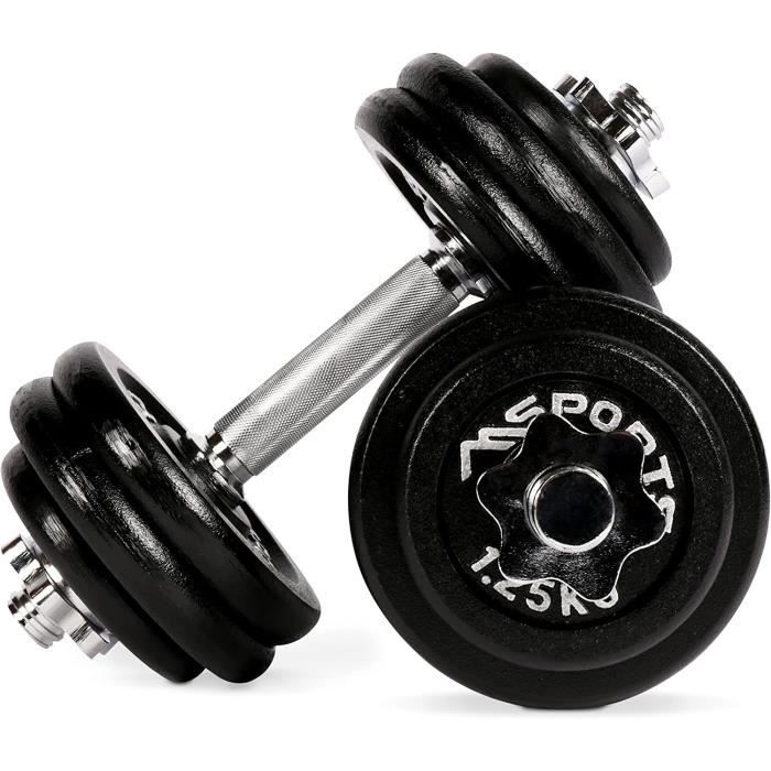 Olympia Set haltères en fonte 50/51 mm – 2 x 1,25 professionnel, 2 x 2.5, 2 x 5, 2 x 10, 2 x 20 kg Haltères Olympia Set haltères en fonte 50/51 mm – 2 x 1,25 professionnel, 2 x 2.5, 2 x 5, 2 x 10, 2 x 20 kg Haltères