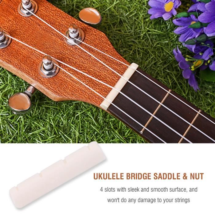 3 Selles De Chevalet Pour Guitare En Os – Dimension 7.2 X 1 X 0.3 Cm – Pour Sonorité Chaude Et Sustain Amélioré