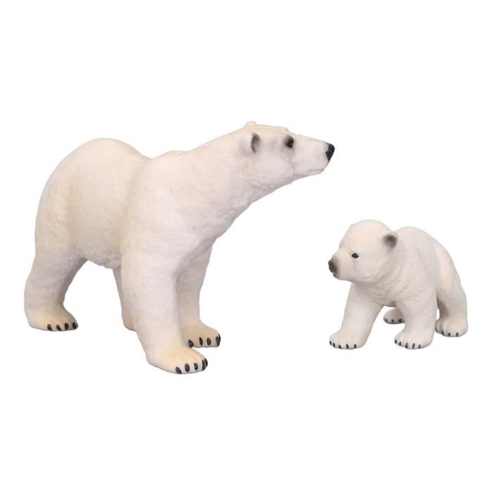 Jouet figurine ours blanc Figurine Ours Blanc 2 Pièces, Figurines D