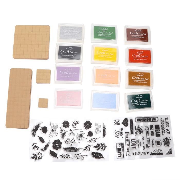 Lot De 12 Blocs Acryliques Pour Tampons En Silicone - 15x15 Cm, Transparent Avec Quadrillage - Pour Scrapbooking, Cartes, Calendriers