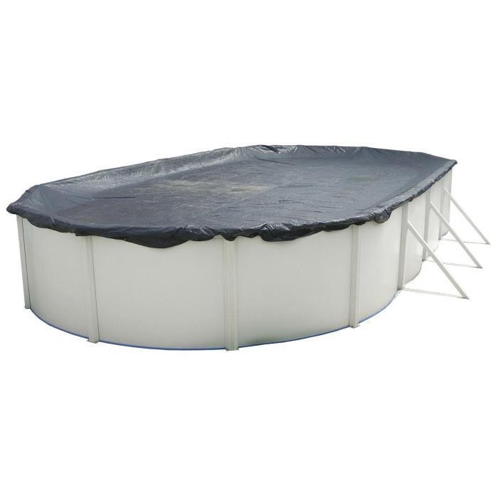 Pool Mate Bâche D'hiver Verte Pour Piscine Hors Sol 7,3 M – Polyéthylène Résistant, Treuil Inclus
