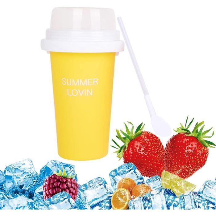 Gobelet Slushy Magic – Slush Maker Original, Créez Glace Pilée En Quelques Secondes, Avec Cuillère-Paille, 200 Ml