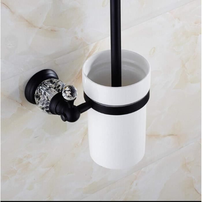 DAZI Brosse Toilettes WC Métallique Autoportante, Brosse WC Noire Mate Avec 2 Balai Toilette WC Pour Le Nettoyage En Profondeur De Bain, Anti-Goutte Et Anti-Obstruction (Argen Gris