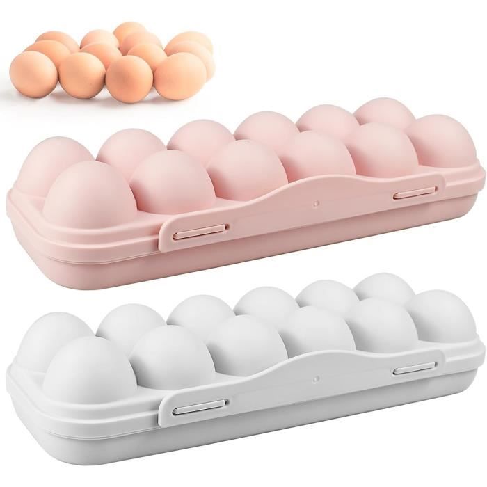 Veemoon Lot de 2 boîtes de protection pour œufs en plastique Veemoon Lot de 2 boîtes de protection pour œufs en plastique