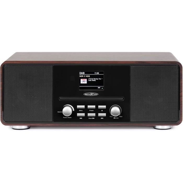 Hra19Dab Radio Dab Avec Lecteur Cd Et Radio-Réveil (Fm, Dab, Dab+ ...