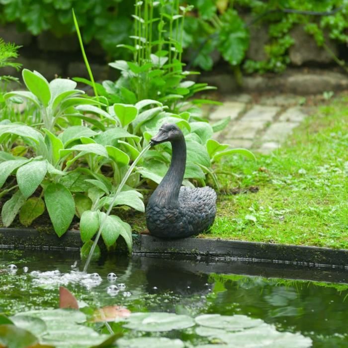 Ubbink Fontaine de jardin à cracheur flottante Cygne,
