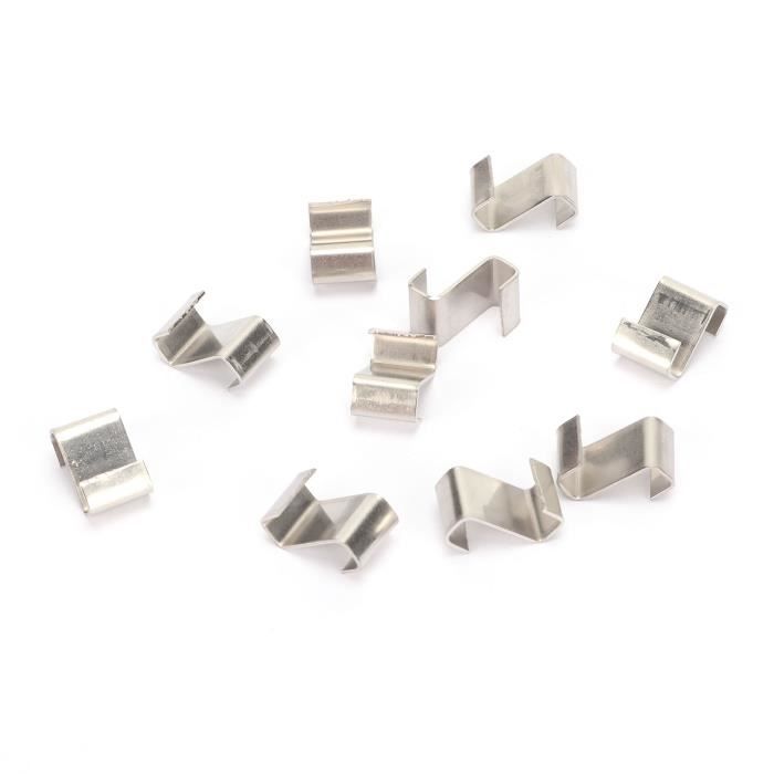 Lot De 50 Clips En Acier Inoxydable Pour Vitrage De Serre - Dimensions 25x10x15 Mm - Pour Maintenir Les Vitres Sur Les Parois