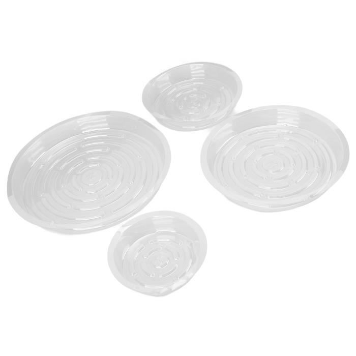 MePla Lot De 3 Soucoupes Pour Pot De Fleurs Cilindro 19 Cm - Anthracite Résistant UV