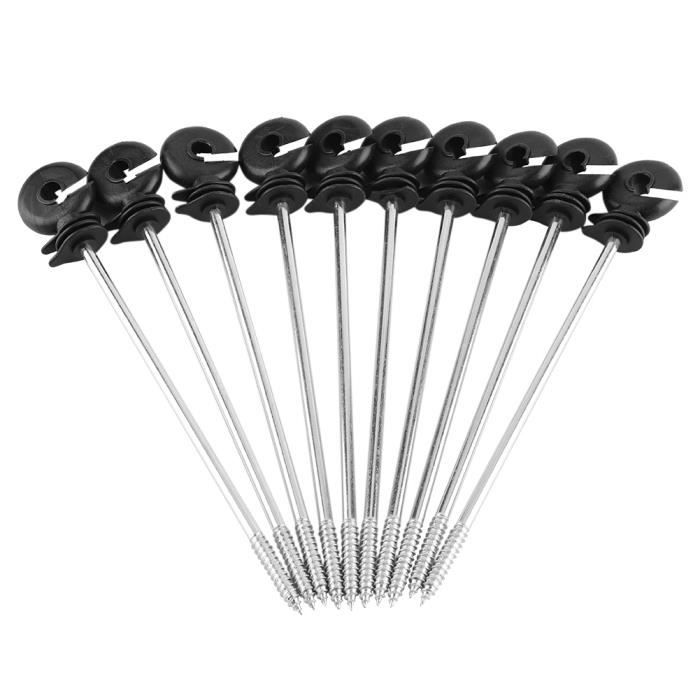 Isolateur de clôture électrique à Installation Facile de Protection Solaire avec 50 pièces pour clôture en Bois BITHEOUT Isolateur à Anneau à Visser