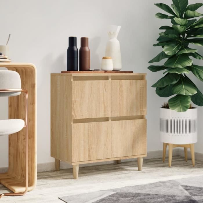 BESTBuffet de rangement enfilade - Buffet Chêne sonoma 60x35x70 cm Bois dingénierie fr1371