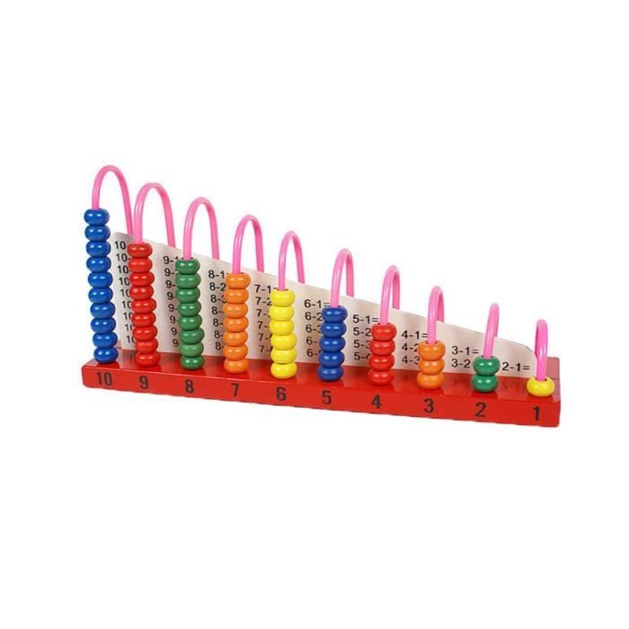 Boulier Enfant 100 Perles - Mathématiques, Bois, Avec Cartes Nombres, À Partir De 3 Ans
