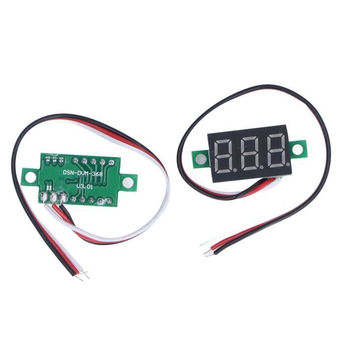 Mesure Voltage 5x Mini Voltmètre Numérique DC 0-100V - Testeur Tension 3 Fils - 5 Couleurs - Greluma Regolatore Di Tensione