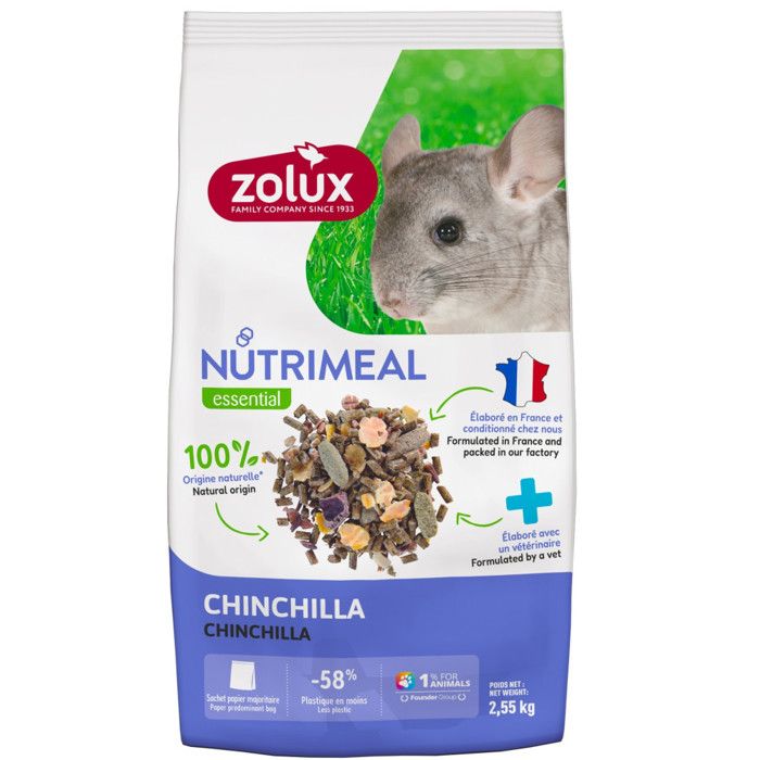 Comparer les prix de Aliment composé pour Chinchilla Nutrimeal sac de 2.55 kg - zolux