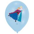 AMSCAN 6 Ballons latex Reine des Neiges - Disney Impression couleurs 27,5 cm / 11''-1
