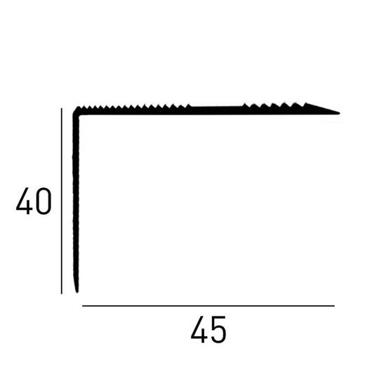 PROVISTON | Nez De Marche | Alu Anodisé | Bronze Foncé | Largeur 36 Mm | Hauteur 15 Mm | Longueur 2700 Mm | Nez De Marche à Visser | Nez De Marche Escalier | Cornière Alu | 1 Pièce