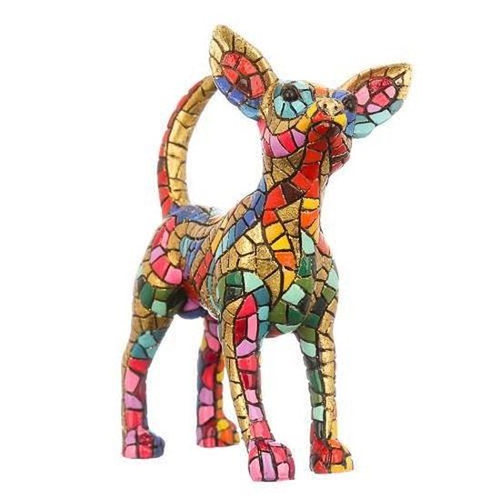 longueur 14 centimètres en mosaïque Barcino Statue de taureau "Carnival" 