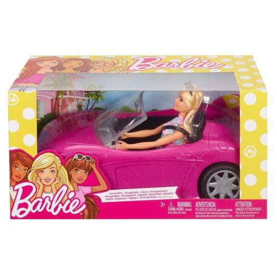 Ensemble Barbie cabriolet rose avec télécommande - Cdiscount Jeux - Jouets