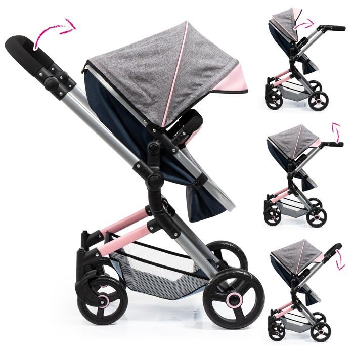 Ensemble Poussette Pour Poupée Xeo Avec Chaise Haute, Sac De Couchage Et Tapis D'éveil – Cadeau Idéal Pour Les Petits Parents