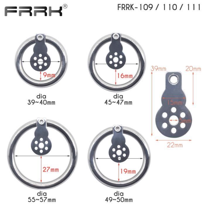 FRRK-111CD-45mm)Cage de chasteté inversée en acier inoxydable