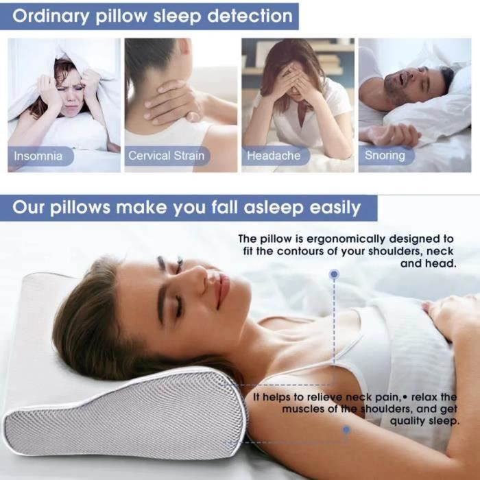 Oreiller Ergonomique FOLAYA Mémoire de Forme Anti Douleur Anti — free download