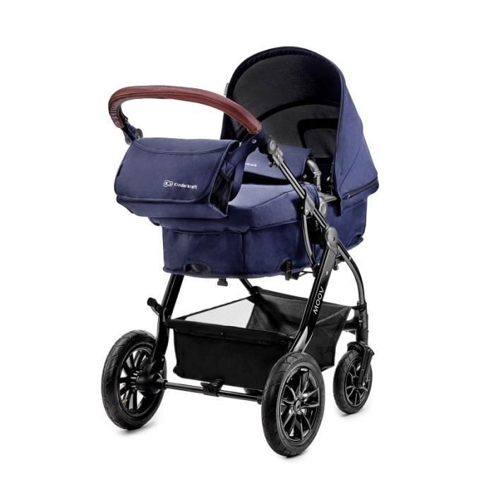 Trio Poussette Veo + siège auto Mink + nacelle KINDERKRAFT