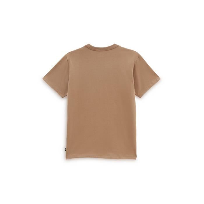 T shirt Femme VANS Left Chest Logo Marron Coton Manches courtes