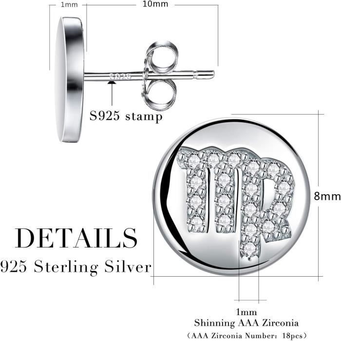 Boucles D'Oreilles Pendantes Rondes Pour Femme Argent Sterling 925