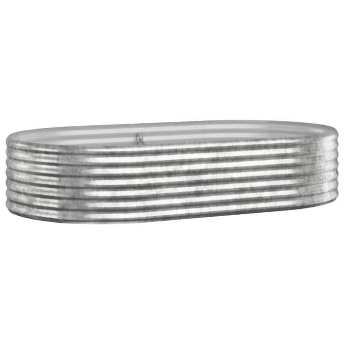 Jardinière Surélevée VidaXL 512x80x36cm - Acier Enduit Poudre Gris - Potager Balcon Terrasse
