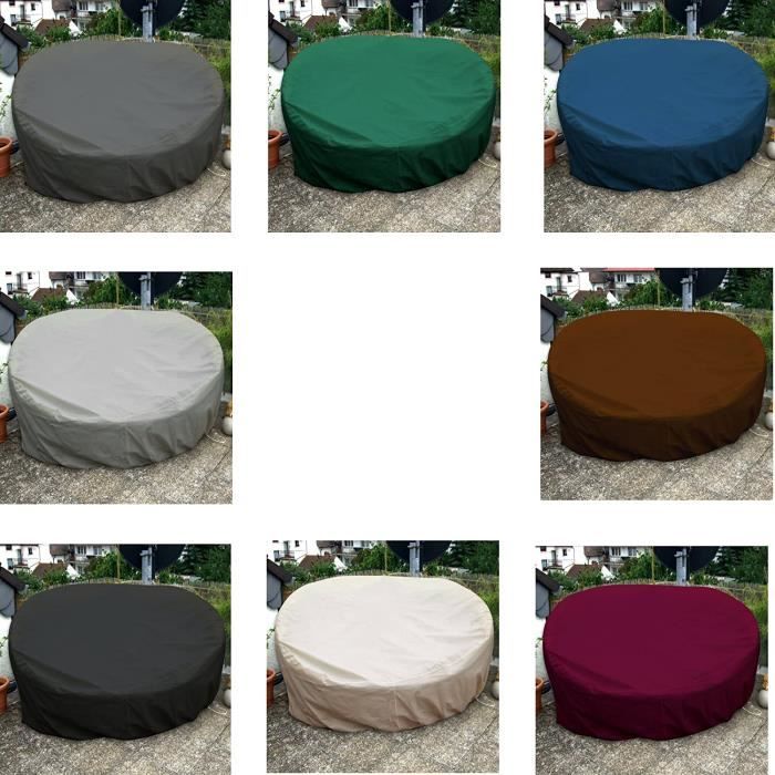 Housse de protection ronde WOVTE - IMPERMÉABLE - 190 cm de diamètre - pour  meubles de jardin en rotin - Cdiscount Jardin