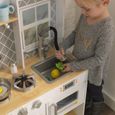 KidKraft -Cuisine en bois pour enfant Let’s Cook blanche avec son et lumière - four et micro-ondes inclus-2