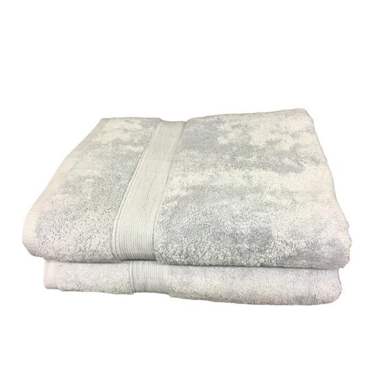 Lot De 5 Serviettes De Bain Alpes Blanc – 600 G/m² 100% Coton – Grande Absorption, Douceur