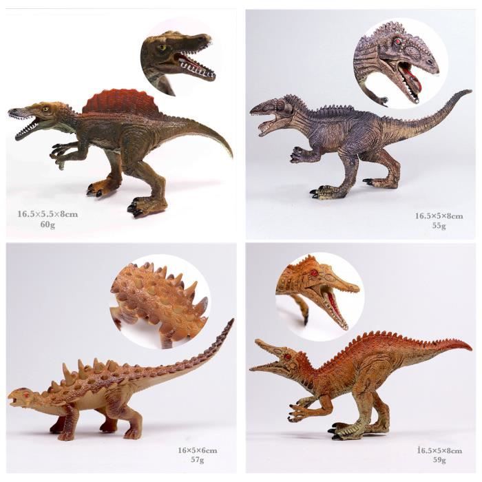 Lot De 12 Figurines Dinosaures Réalistes FRUSE - Avec Seau Et Livre - Jouet éducatif 3+ Ans