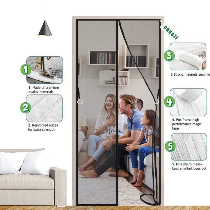 Moustiquaire Sur Mesure AimantéE 105 X 245 Cm Fermeture