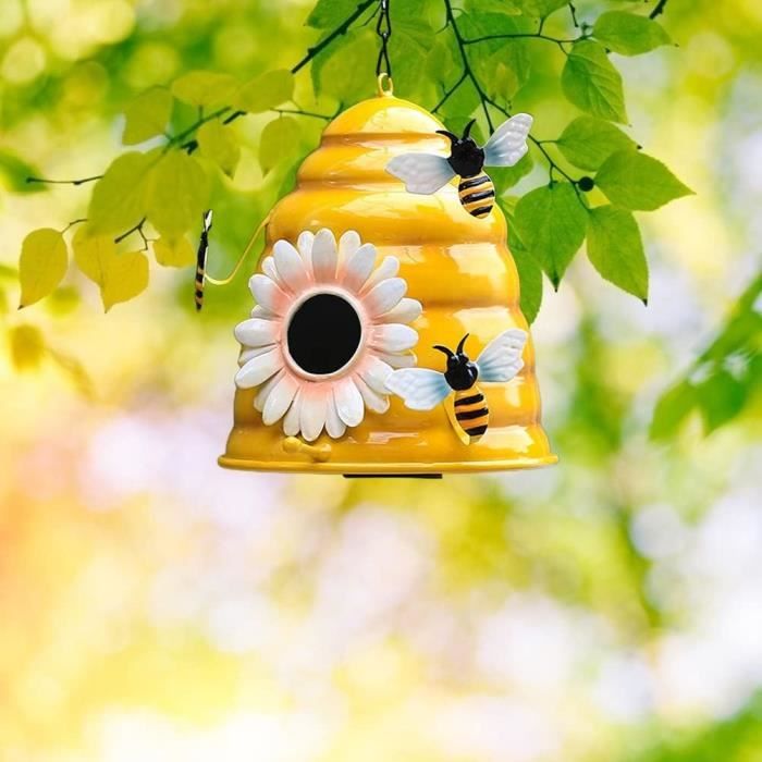 Volière,Maison de colibri en bois à suspendre, nid d'oiseau naturel pour l' extérieur- A[D61047251] - Cdiscount Animalerie