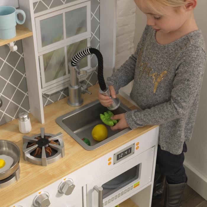 KidKraft - Cuisine en bois pour enfant Mid-Century avec four, micro-ondes  et distributeur de glaçons inclus - EZ Kraft - Cdiscount Jeux - Jouets