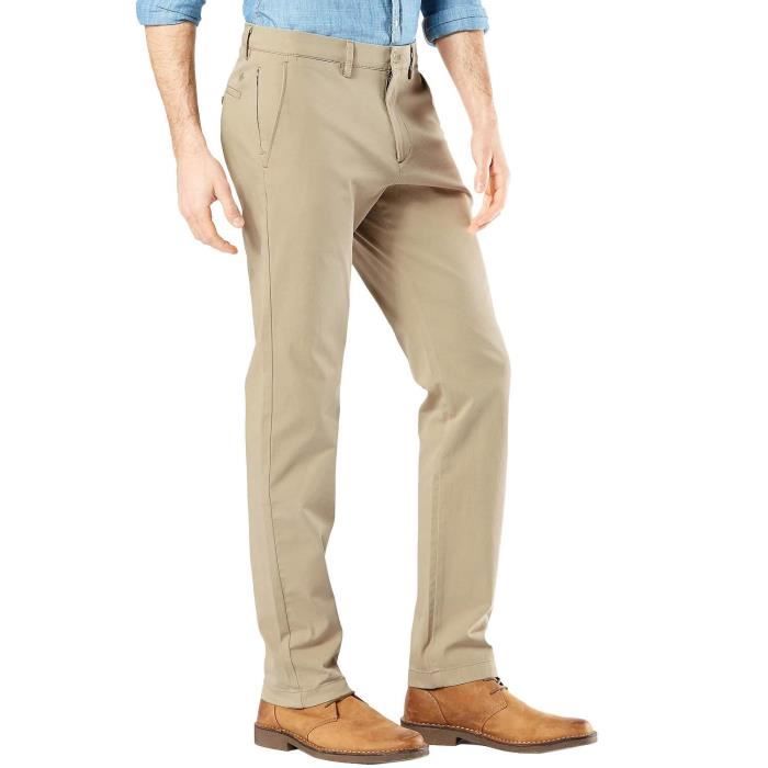 Pantalon Dockers Smart 360 Chino Kaki Homme Beige Cdiscount Pret a Porter