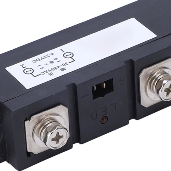 Module Relais Statique SSR-10 AA 10A - Relais Entrée AC-AC Sortie 90-250V à 24-480V - Pour Automatisation Industrielle