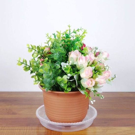 10PCS Soucoupe Pot Fleur en Plastique Transparent,Coupelle Pot de