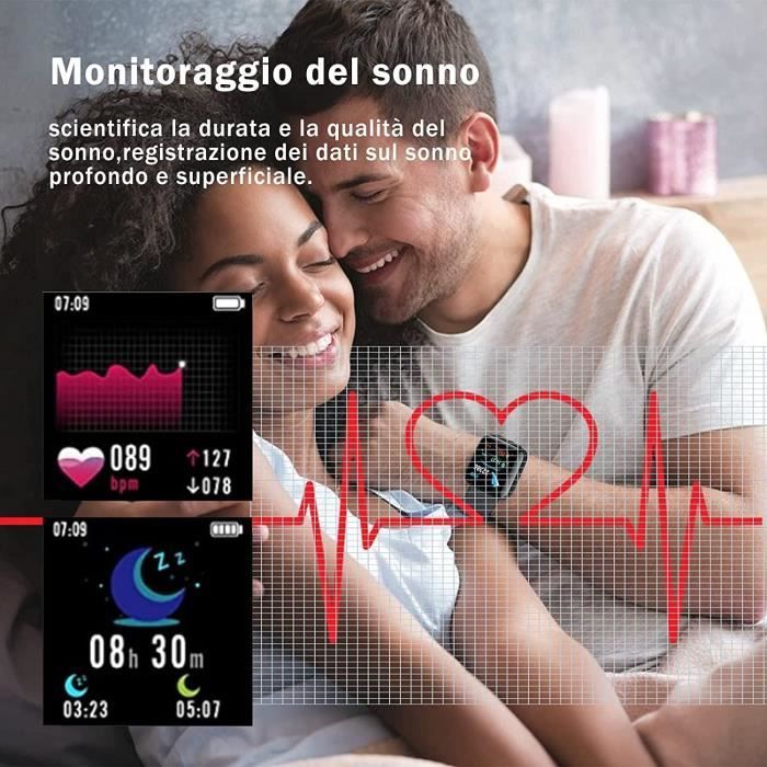 Bague Connectée Pgtc – Fitness, Cardiaque, Calories, Sommeil, IP68 – Compatible Android/iOS – Rose Or (taille 12)