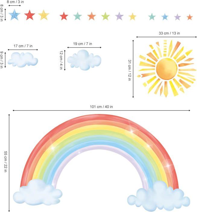 Autocollants Fenêtre Décoratifs Licorne Et Arc-en-Ciel - 8 Feuilles 21x30 Cm - PVC Sans Adhésif - Réutilisables Pour Enfants