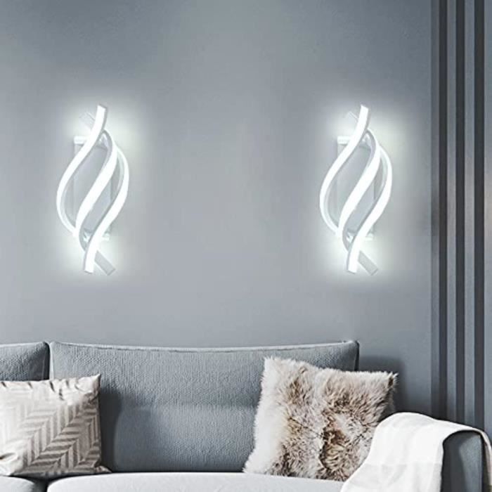 Applique murale LED intérieure, 16W simple lampe murale LED carrée