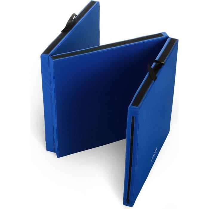 Tapis de gymnastique pliable HOMCOM - Bleu - 180x60x5 cm - Simili