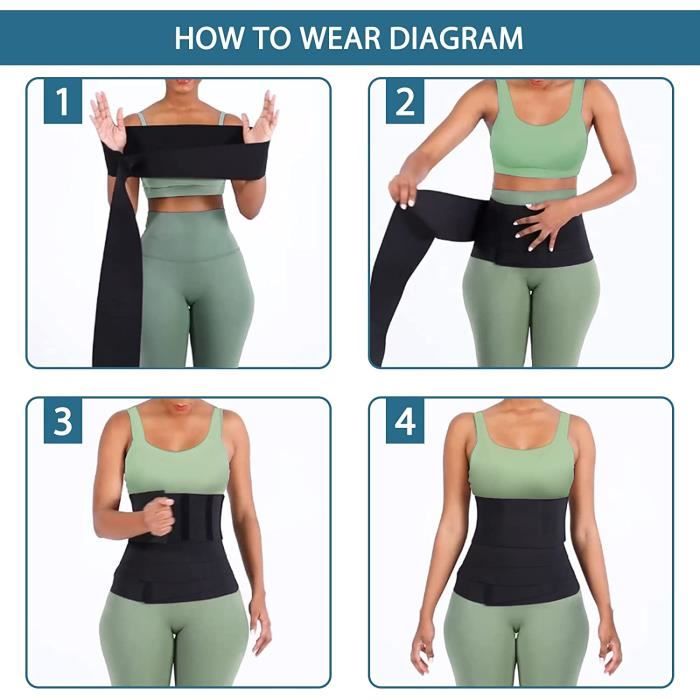 Wrap Waist Trainer, Bande d'entraînement à la Taille enveloppante